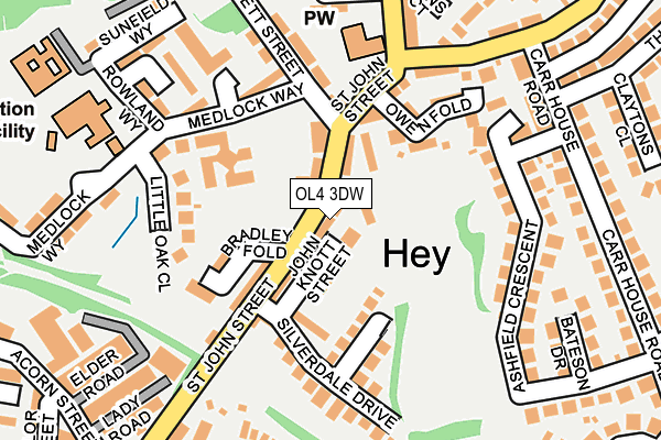 OL4 3DW map - OS OpenMap – Local (Ordnance Survey)