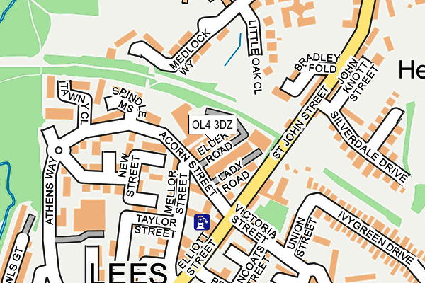 OL4 3DZ map - OS OpenMap – Local (Ordnance Survey)