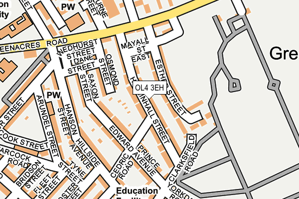 OL4 3EH map - OS OpenMap – Local (Ordnance Survey)