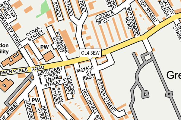 OL4 3EW map - OS OpenMap – Local (Ordnance Survey)
