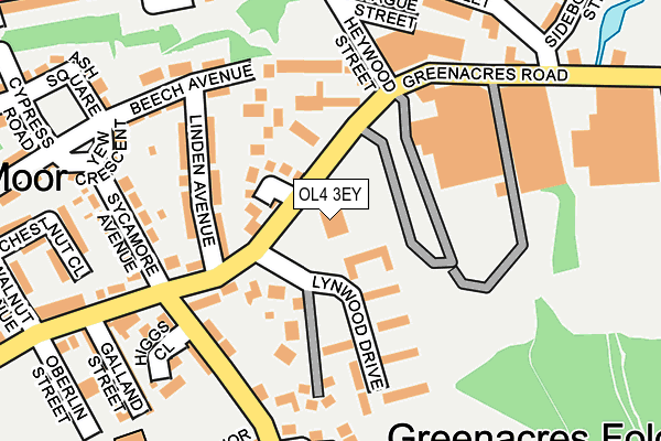 OL4 3EY map - OS OpenMap – Local (Ordnance Survey)