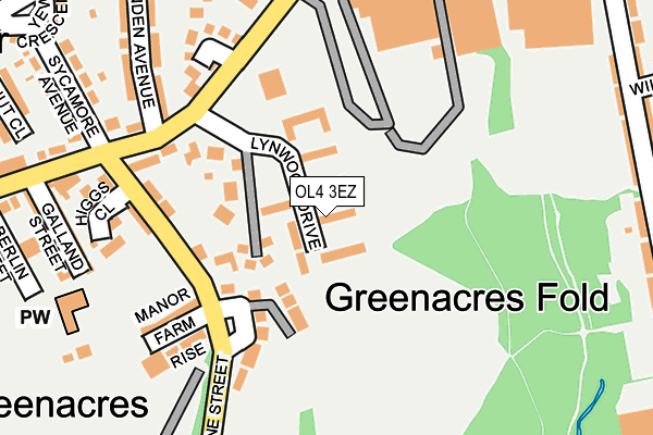 OL4 3EZ map - OS OpenMap – Local (Ordnance Survey)