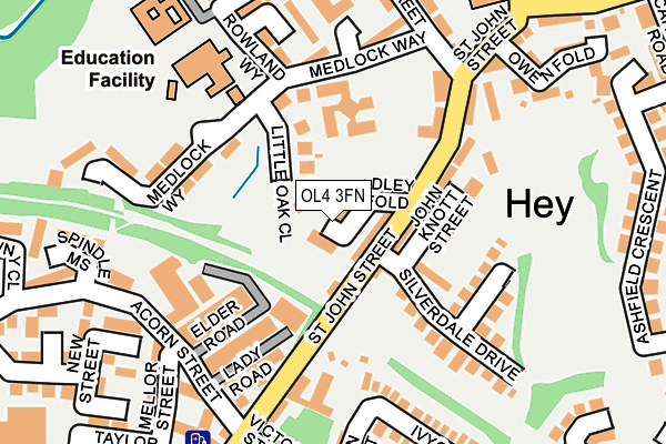 OL4 3FN map - OS OpenMap – Local (Ordnance Survey)