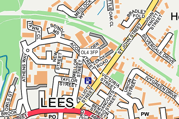 OL4 3FP map - OS OpenMap – Local (Ordnance Survey)