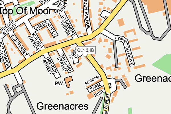 OL4 3HB map - OS OpenMap – Local (Ordnance Survey)