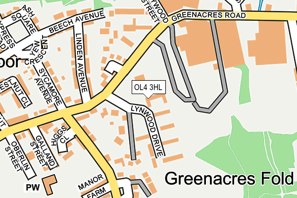OL4 3HL map - OS OpenMap – Local (Ordnance Survey)