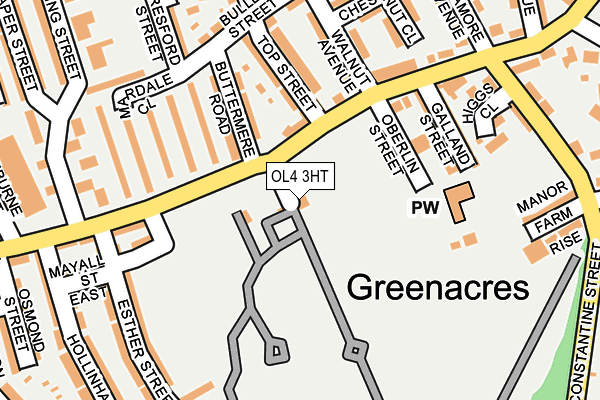 OL4 3HT map - OS OpenMap – Local (Ordnance Survey)