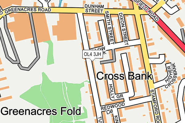 OL4 3JH map - OS OpenMap – Local (Ordnance Survey)