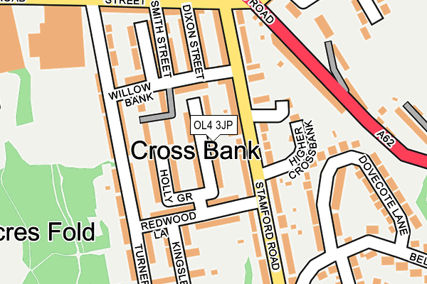 OL4 3JP map - OS OpenMap – Local (Ordnance Survey)