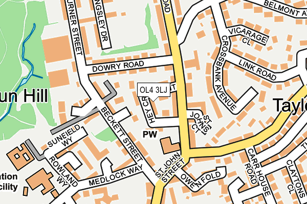 OL4 3LJ map - OS OpenMap – Local (Ordnance Survey)