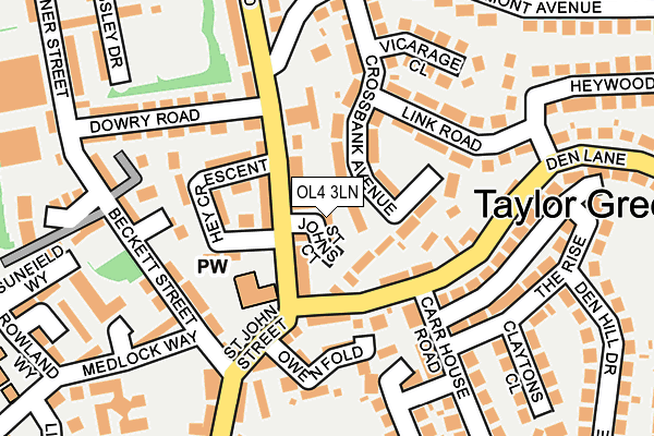 OL4 3LN map - OS OpenMap – Local (Ordnance Survey)