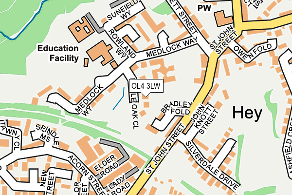 OL4 3LW map - OS OpenMap – Local (Ordnance Survey)