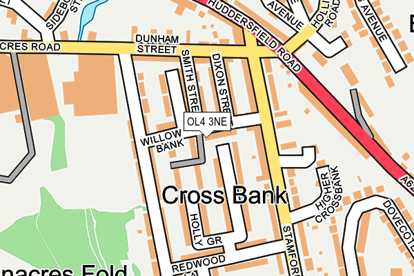 OL4 3NE map - OS OpenMap – Local (Ordnance Survey)