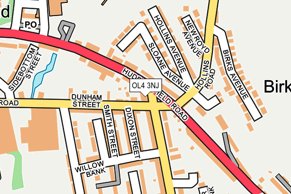 OL4 3NJ map - OS OpenMap – Local (Ordnance Survey)