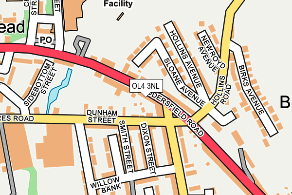 OL4 3NL map - OS OpenMap – Local (Ordnance Survey)
