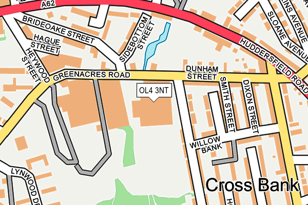 OL4 3NT map - OS OpenMap – Local (Ordnance Survey)