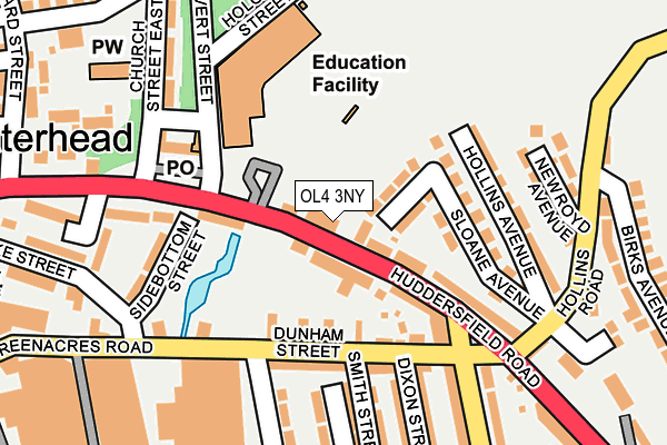 OL4 3NY map - OS OpenMap – Local (Ordnance Survey)