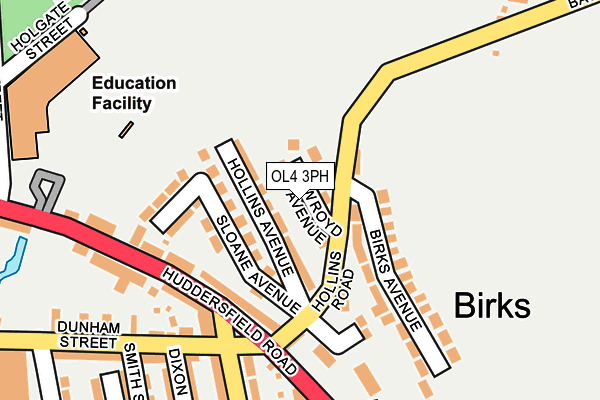 OL4 3PH map - OS OpenMap – Local (Ordnance Survey)