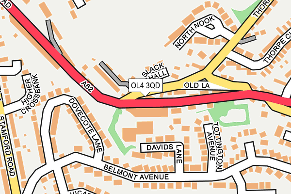 OL4 3QD map - OS OpenMap – Local (Ordnance Survey)