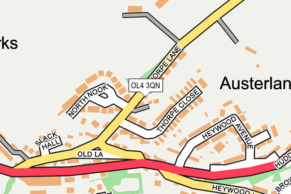 OL4 3QN map - OS OpenMap – Local (Ordnance Survey)