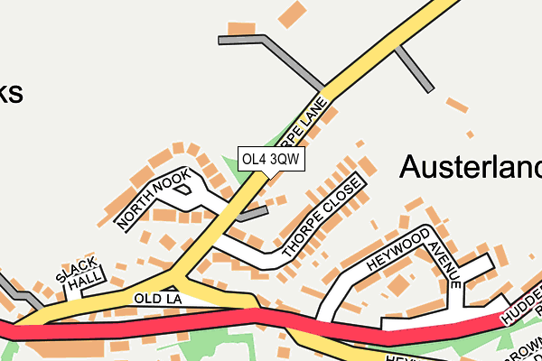 OL4 3QW map - OS OpenMap – Local (Ordnance Survey)