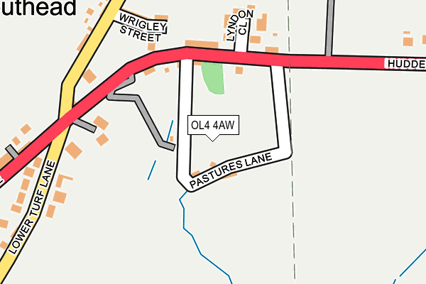 OL4 4AW map - OS OpenMap – Local (Ordnance Survey)