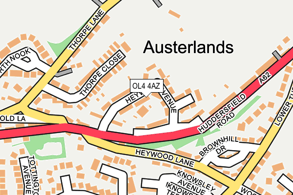 OL4 4AZ map - OS OpenMap – Local (Ordnance Survey)