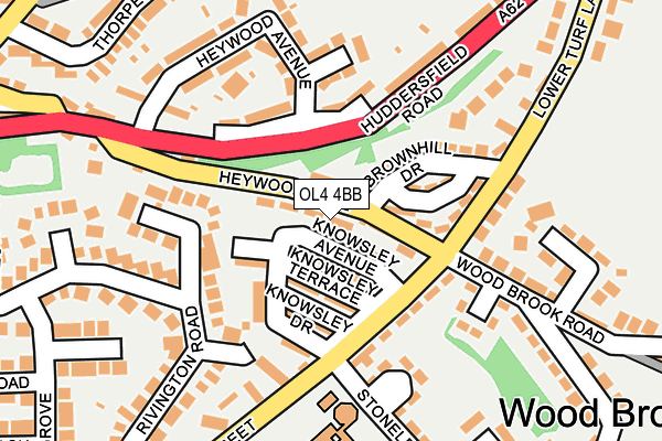 OL4 4BB map - OS OpenMap – Local (Ordnance Survey)