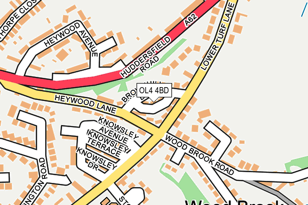 OL4 4BD map - OS OpenMap – Local (Ordnance Survey)