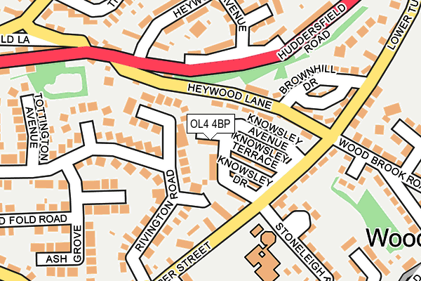 OL4 4BP map - OS OpenMap – Local (Ordnance Survey)