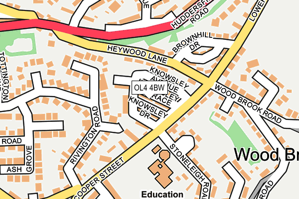 OL4 4BW map - OS OpenMap – Local (Ordnance Survey)