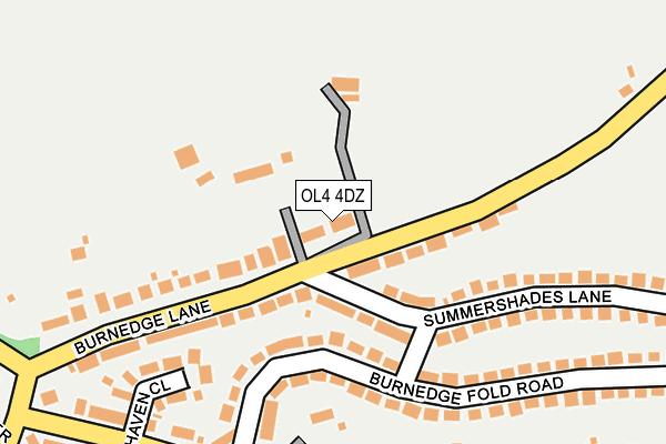 OL4 4DZ map - OS OpenMap – Local (Ordnance Survey)