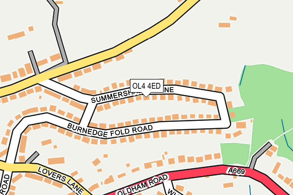 OL4 4ED map - OS OpenMap – Local (Ordnance Survey)