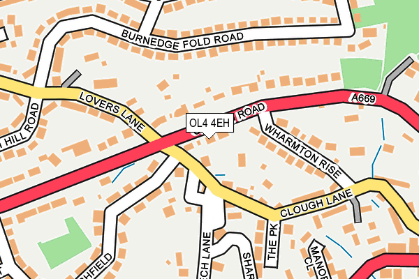 OL4 4EH map - OS OpenMap – Local (Ordnance Survey)