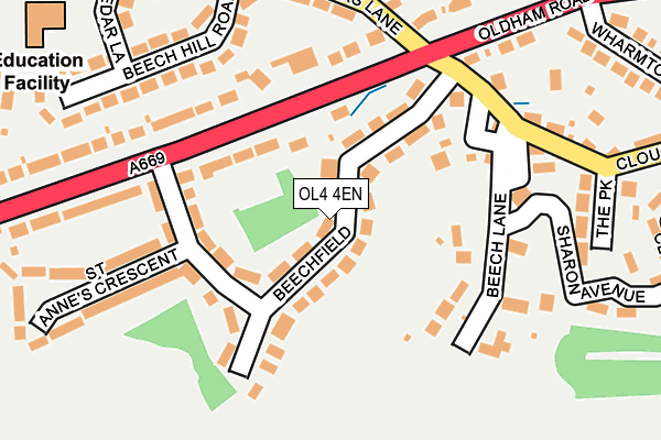 OL4 4EN map - OS OpenMap – Local (Ordnance Survey)