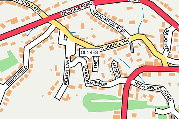 OL4 4ES map - OS OpenMap – Local (Ordnance Survey)