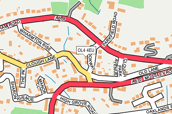 OL4 4EU map - OS OpenMap – Local (Ordnance Survey)