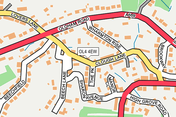 OL4 4EW map - OS OpenMap – Local (Ordnance Survey)