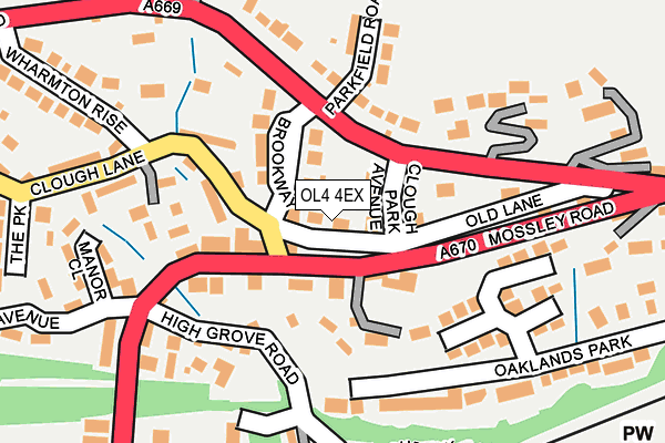 OL4 4EX map - OS OpenMap – Local (Ordnance Survey)
