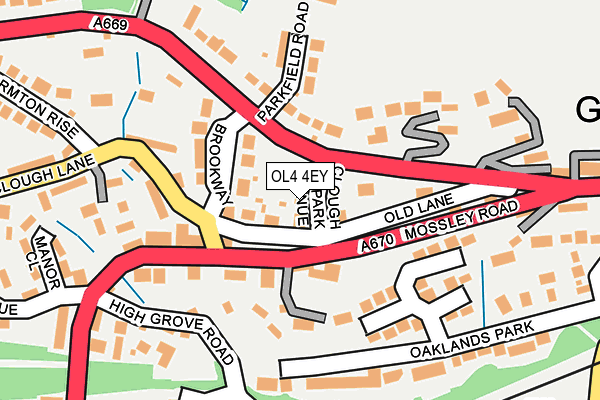OL4 4EY map - OS OpenMap – Local (Ordnance Survey)