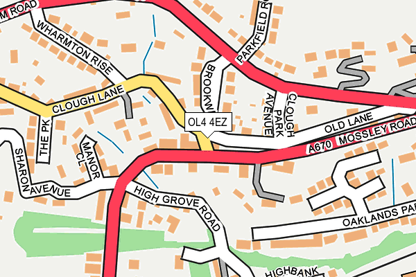 OL4 4EZ map - OS OpenMap – Local (Ordnance Survey)