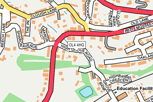 OL4 4HG map - OS OpenMap – Local (Ordnance Survey)