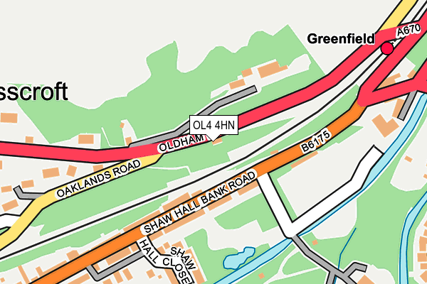 OL4 4HN map - OS OpenMap – Local (Ordnance Survey)