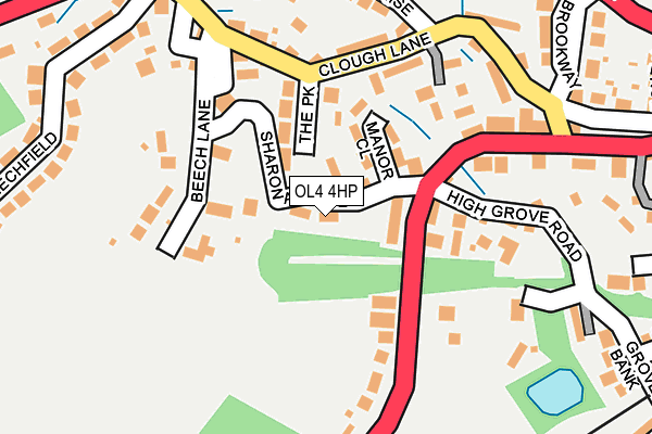 OL4 4HP map - OS OpenMap – Local (Ordnance Survey)