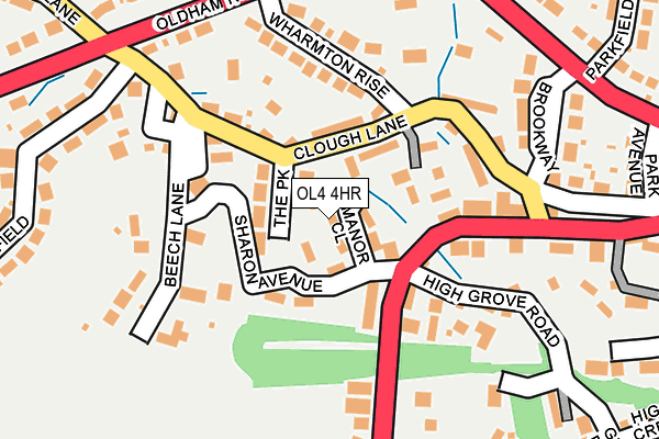 OL4 4HR map - OS OpenMap – Local (Ordnance Survey)