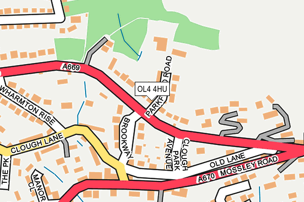OL4 4HU map - OS OpenMap – Local (Ordnance Survey)