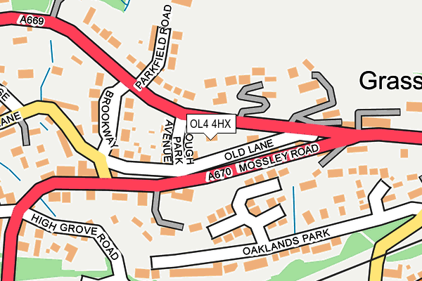 OL4 4HX map - OS OpenMap – Local (Ordnance Survey)