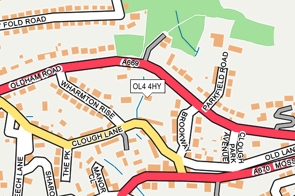OL4 4HY map - OS OpenMap – Local (Ordnance Survey)