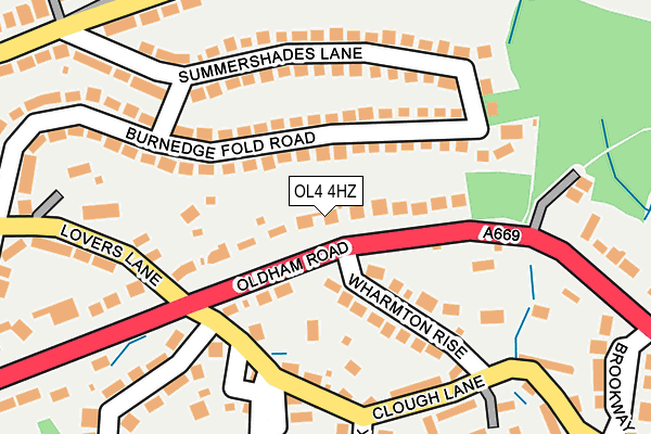 OL4 4HZ map - OS OpenMap – Local (Ordnance Survey)