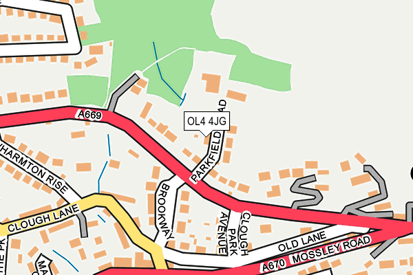 OL4 4JG map - OS OpenMap – Local (Ordnance Survey)